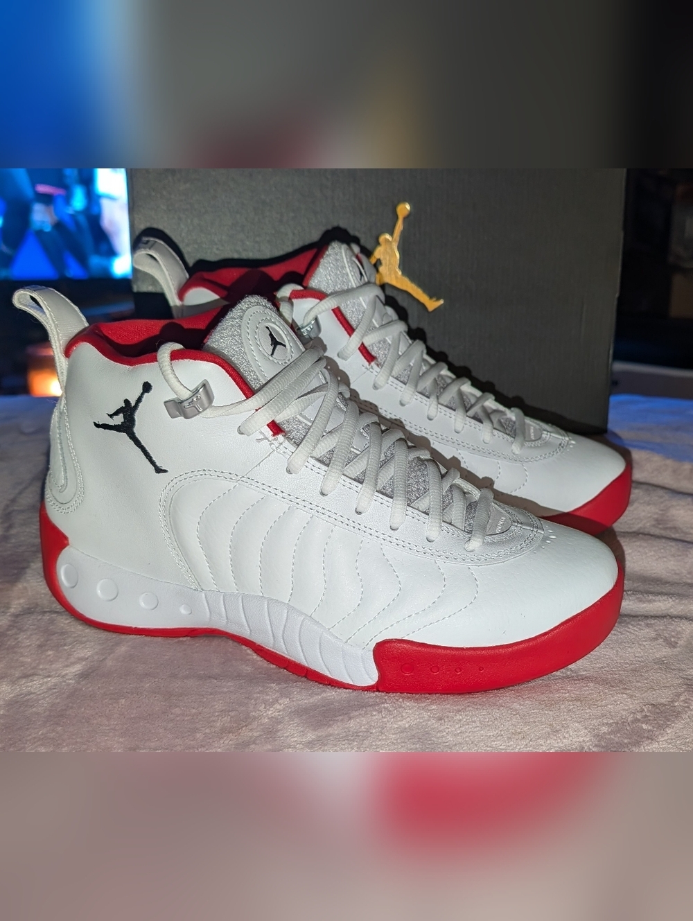 Air Jordan Jordan Jumpman Pro White Red Gorgeous Size 7.5 Wow